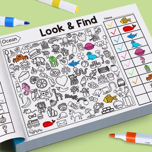 Children search for items - for,
