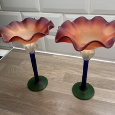 Pair Of Vintage Mutant Glass