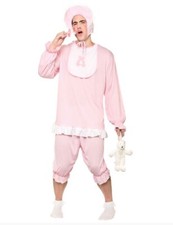 Big Baby With Bib, Shirt, Trousers & Hat Stag Do Men's Fancy Dress Costume