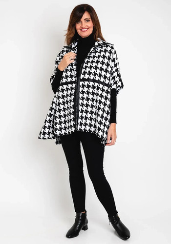 Frank usher cape - poncho, black