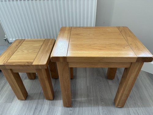 Solid oak nest tables - oak, 2x