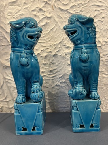 Vintage pair chinese foo dogs - chinese,