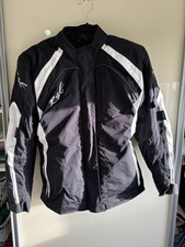 RST textile motorcycle jacket Uk 18 includes back protector black & white