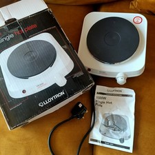 Single Hot Plate 1500 W Power Lloytron.Cast Iron Hotplate Ver Heat Protection