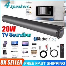 Sound Bar Speaker System 3D Surround Wireless Subwoofer TV Home Theater w/Remote