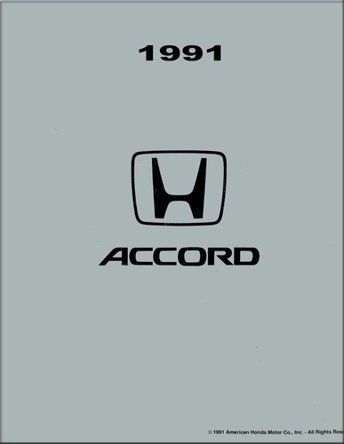 1991 honda accord - factory, shop