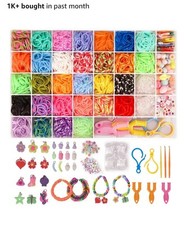 4800pcs Rubber Loom Bands Kit Children Mult-color Make Woven Bracelet DIY Gift .