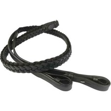 Luxurious Eco Rider Plaited Reins for Show Enthusiasts-Soft & Supple Eco Leather