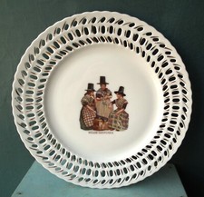 Antique ribbon plate Welsh