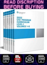 2022 CFA Program Curriculum Level 1 Volumes 1-6 Box Set  Wiley {USB}