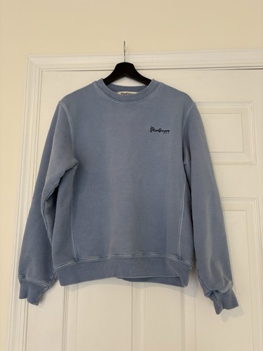 Mad happy dusty blue crewneck - blue,