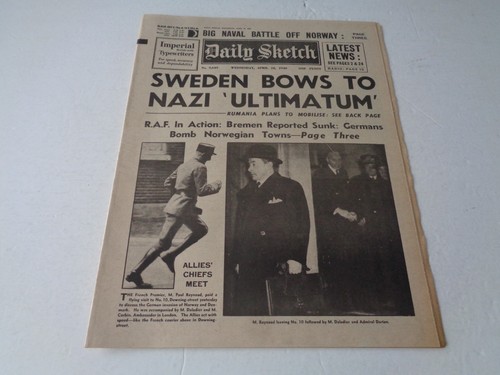 Ww2 wartime newspaper daily - wartime,