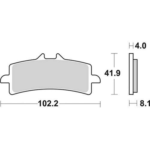Front brake pads sbs - front, for