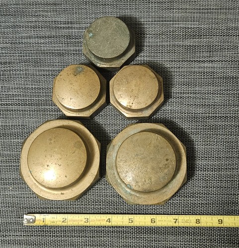 Vintage solid brass - brass, threaded