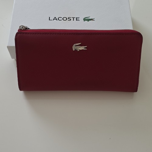 Lacoste red zip - red, wallet