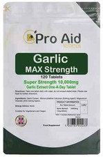 Garlic Extract 10,000mg - 60-360 Tablets - Super Strength - Heart Health Immune