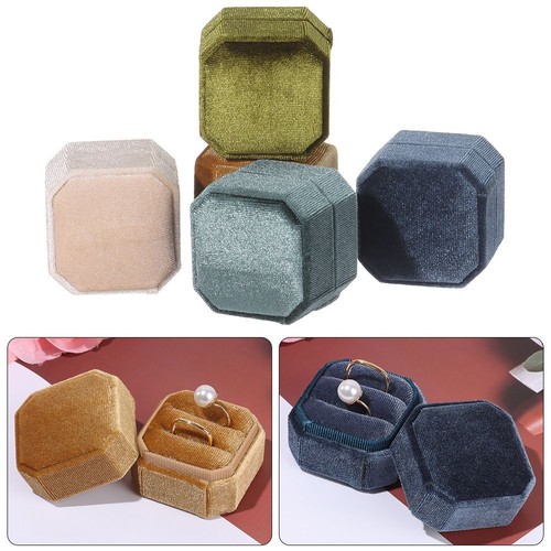 Double ring storage box - storage, velvet