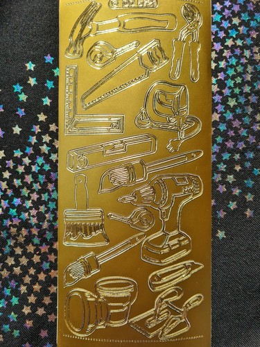 Peel off craft sticker gold - peel,
