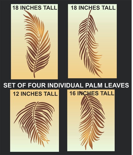Set large palm - 4, stencils