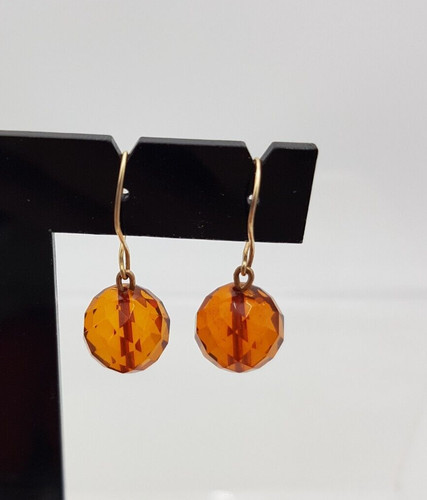 Vintage 9ct gold tested amber - 9ct,