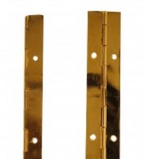 New 2 X Piano Hinges EB Brass Plated Steel 300mm X 38mm ( 12 X 1.5 Inch ) - Ones