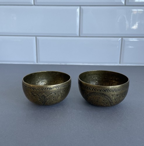 Vintage indian etched brass - vintage,