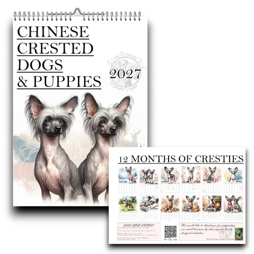 Chinese crested calendar - chinese,