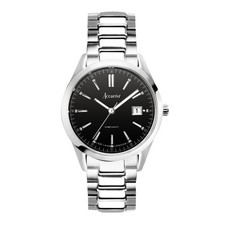Accurist Everyday 40mm Mens Round Silver Analogue Watch with Silver Bracelet