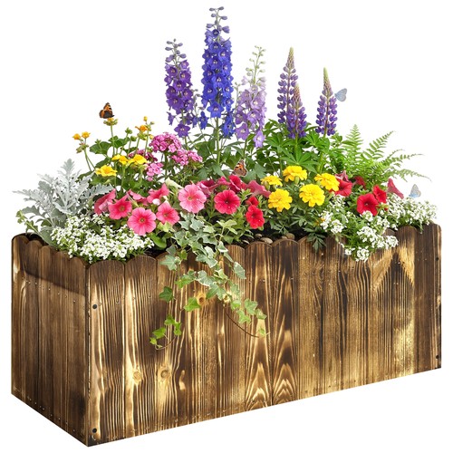 Outsunny 70l wooden - wooden, rectangle