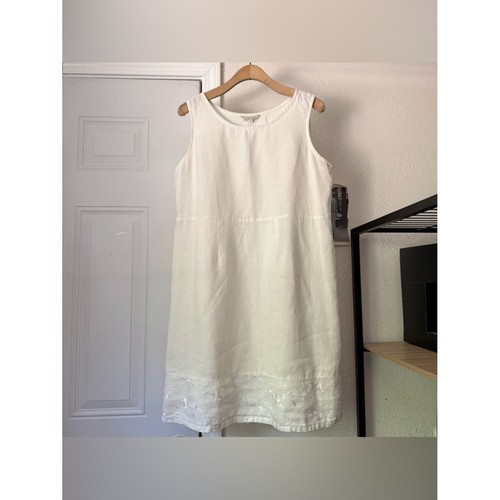 Chalet white linen floral - white,