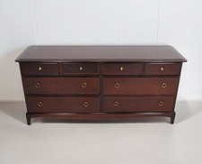 STAG MINSTREL Wide MAHOGANY CHEST OF 8 DRAWERS Captains Chest Rare No