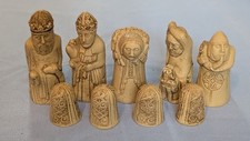 MEDIEVAL DRAGON HUNT CHESS SET LATEX MOULDS. SET of 9