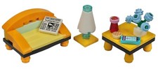 Lego sofa with table lamp - with,