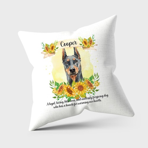 Doberman pinscher dog - doberman, cushion