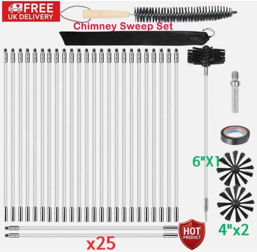 32x flexible chimney sweep set - flexible,
