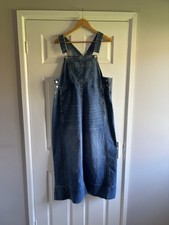 Ladies Denim Pinafore Dress Size 14