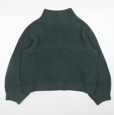 Monki Women Green Mock Neck