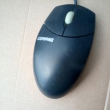 Vintage Black Compaq Logitech Ball Mouse PS2 Plug P/N 334684-108