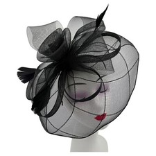 Ladies Large Headband Fascinator Popping Feather Flower Royal Ascot Wedding Hat