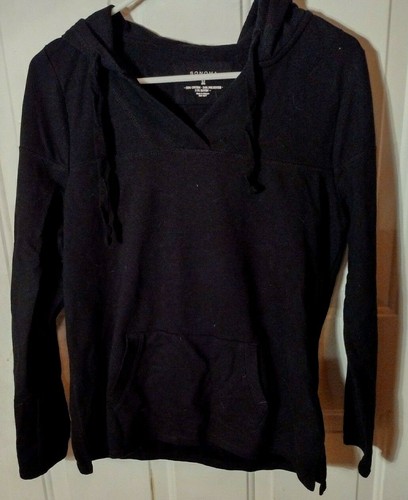 Women black top with - top,
