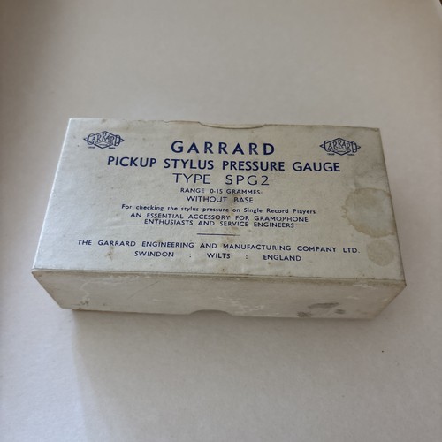 Garrard stylus pressure - stylus, gauge