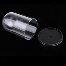 Clear Protective Case  Box Round Dustproof for Action Figure Display 8x12.5cm
