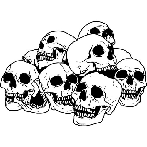 Pile skulls unmounted - of,