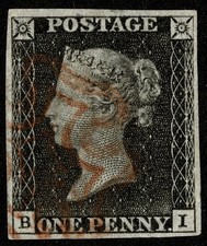 Stamp penny black - stamp, 1840