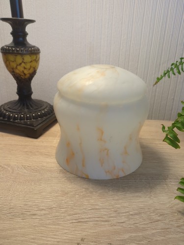 Vintage frosted marbled glass - vintage,