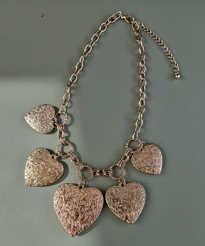 Opia gold tone embossed hearts - opia,