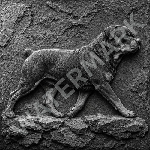 Rottweiler engraved slate