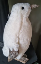 Large White Faux Fur Penguin Freestanding  Christmas Decoration Cute!