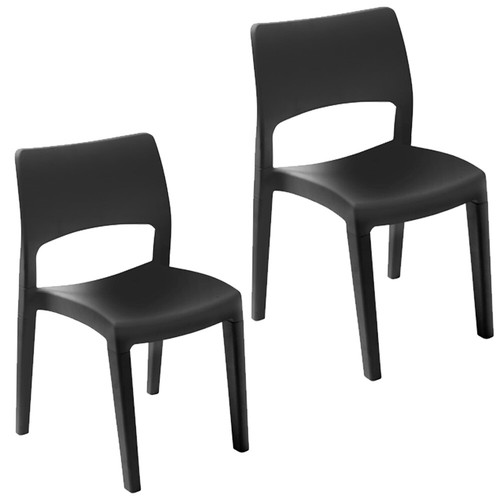 White black stackable plastic - white,