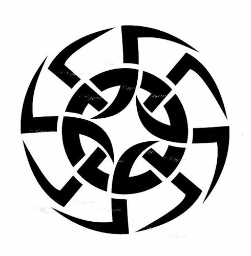 Celtic circular vinyl decal - circular,